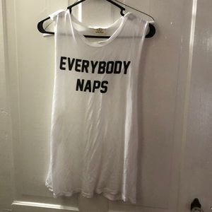 Everybody naps tank top